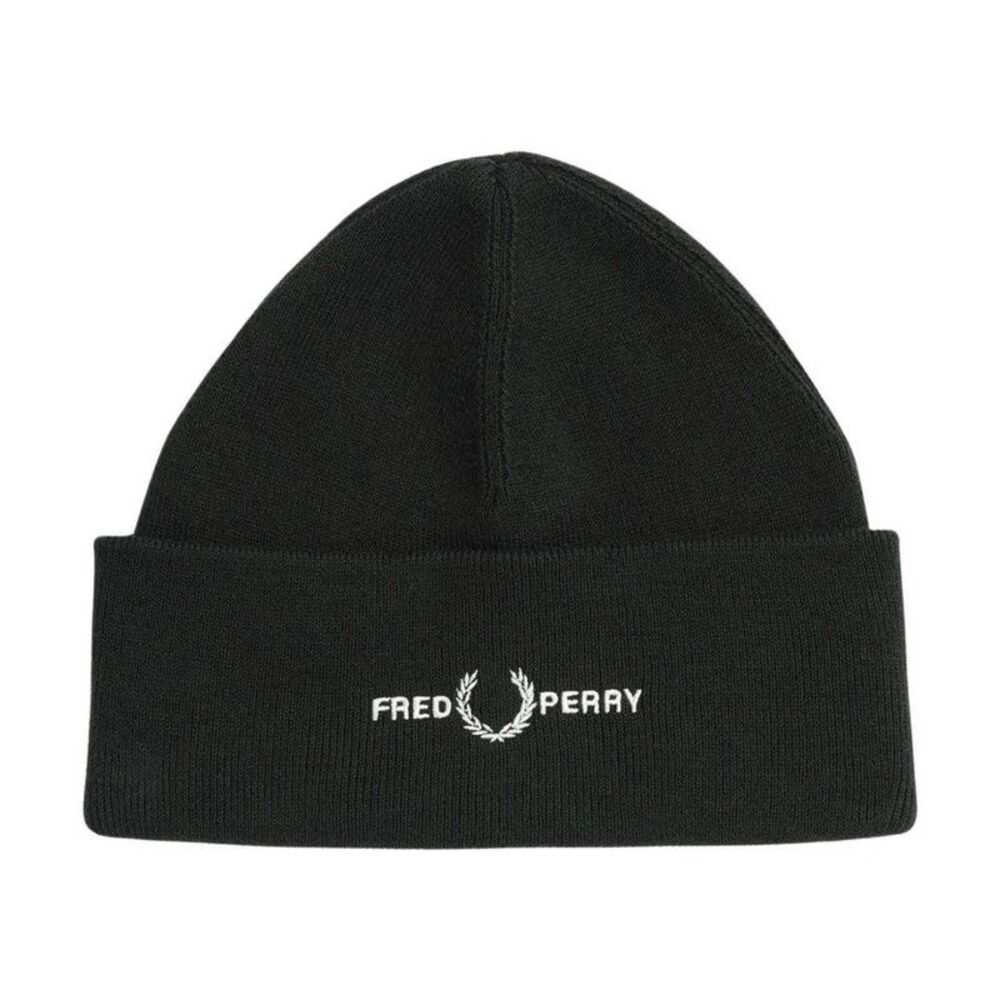 Fred Perry Unisex Adult Graphic Logo Beanie / Dark Green